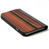 Wood Real PU Leather Case For iPhone 6